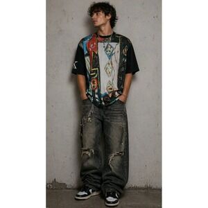 Last Kings Mens T-Shirt Jackson Pollock Abstract Art Print‎ Inspired Size XL